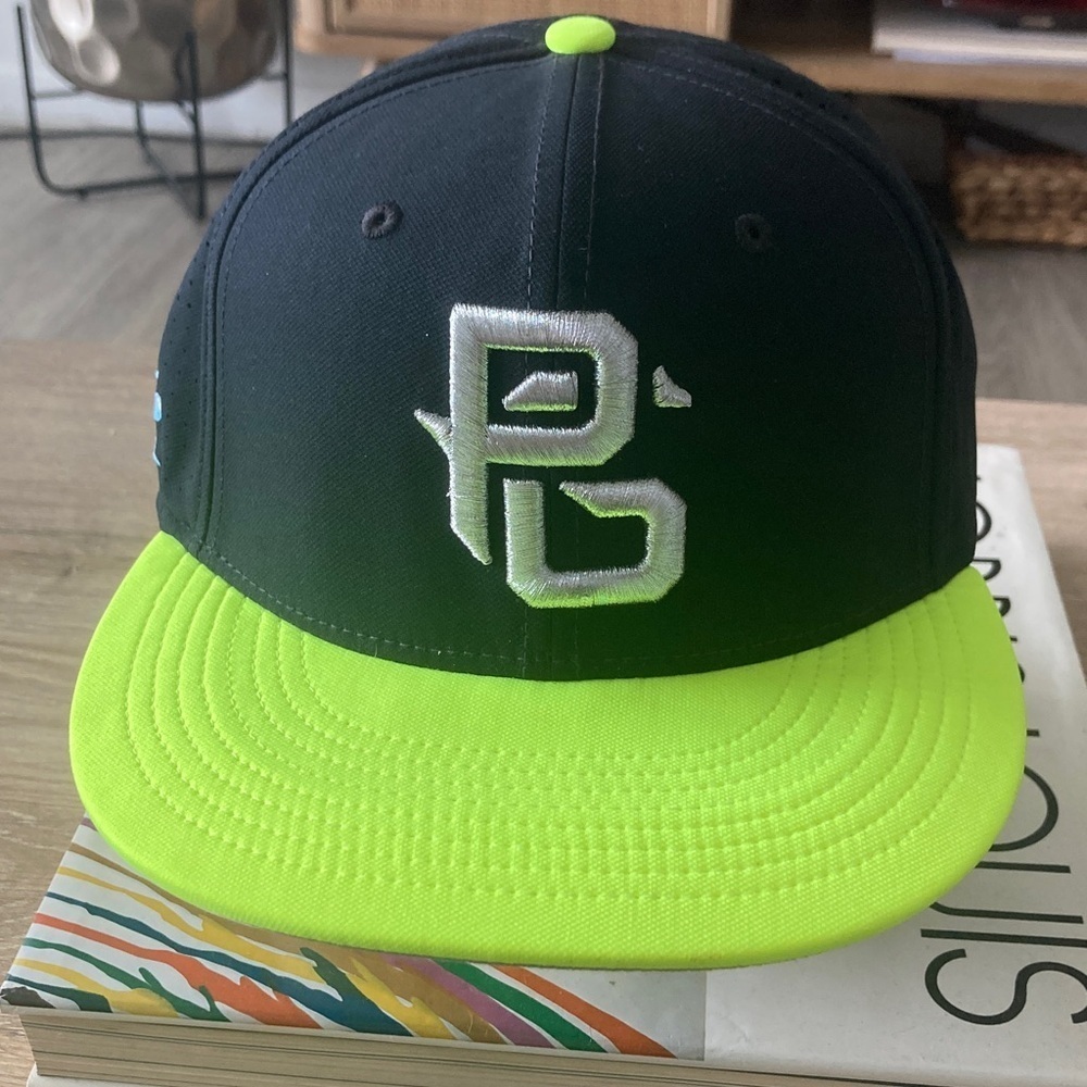 Black and Neon Green Baseball Cap - Picture 1 of 8